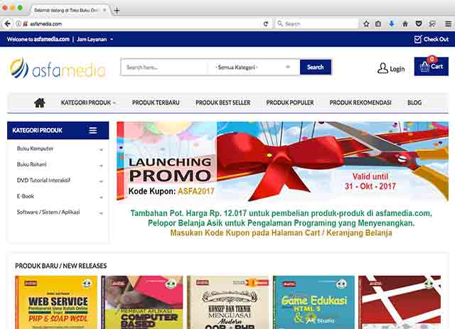 Launching  Website Perdana Toko maniak IT, asfamedia.com..