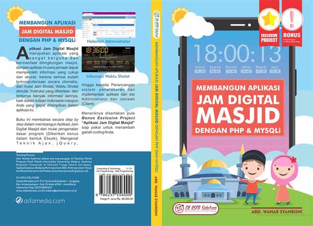 Telah Terbit Buku Membangun Aplikasi Jam Digital Masjid dengan PHP dan MySQLi